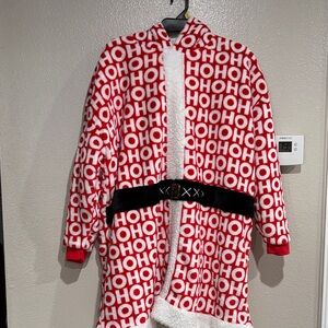 Cozy Red and White Holiday Dress